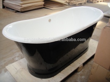 traditional double slipper pedestal cast iron freestanding bath 67'