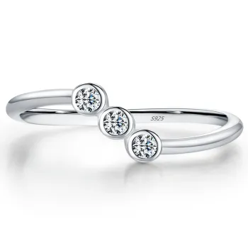 HYH 925 Sterling Silver D Grade Moissanite Special Ring