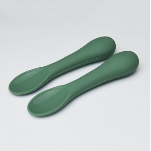 Оптовые 2PCS Pack Soft Tip Silicone Training Spoons