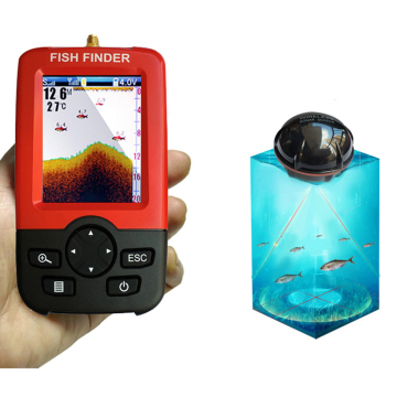 100M LCD Color Screen Underwater Fishfinder with 45M Depth Locator, Echo Sounder, Sonar, and Fish Alarm for Ice Fishing Tackle