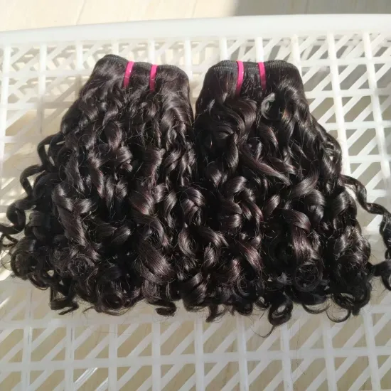 Top Grade 100% Virgin indian Human Hair bundle and Frontal Vendor raw italian curly hair bundle for Black