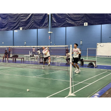 Premium Badminton Steel Pole Set