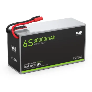 High-Power MAD 6S 30Ah Lithium Battery for Drones: Lightweight and Solid State Solution
