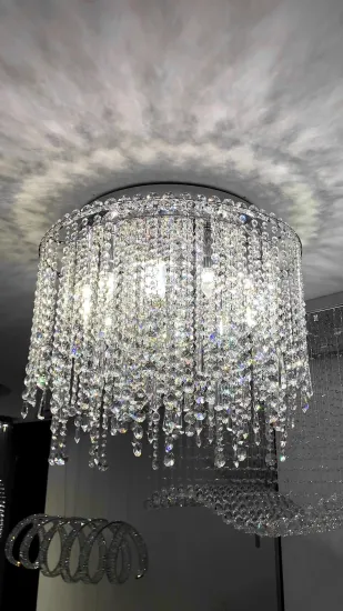 Modern Chandelier lighting low ceiling beads chain luxury lighting crystal chandelier