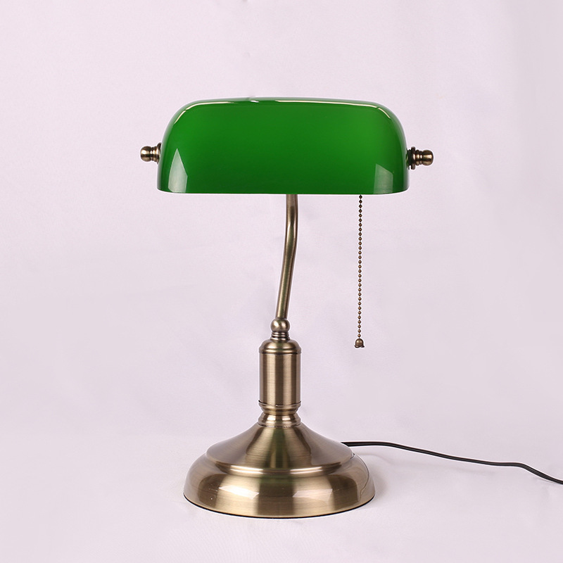 Green Glass Brass Table LampofFind Table Lamps