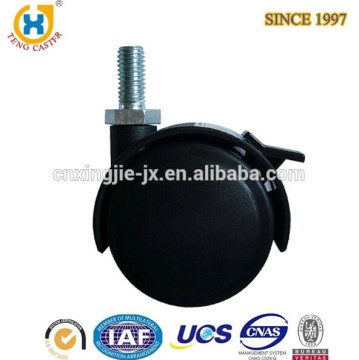 2-inch Dual Wheel Nylon small furniture casters with Brake