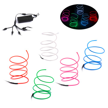 Portable Shapeable EL Wire for DIY Christmas Decorations