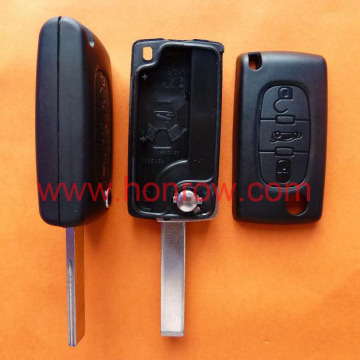 High quality key blank for PSA key Citroen 407 3 button remote key shell