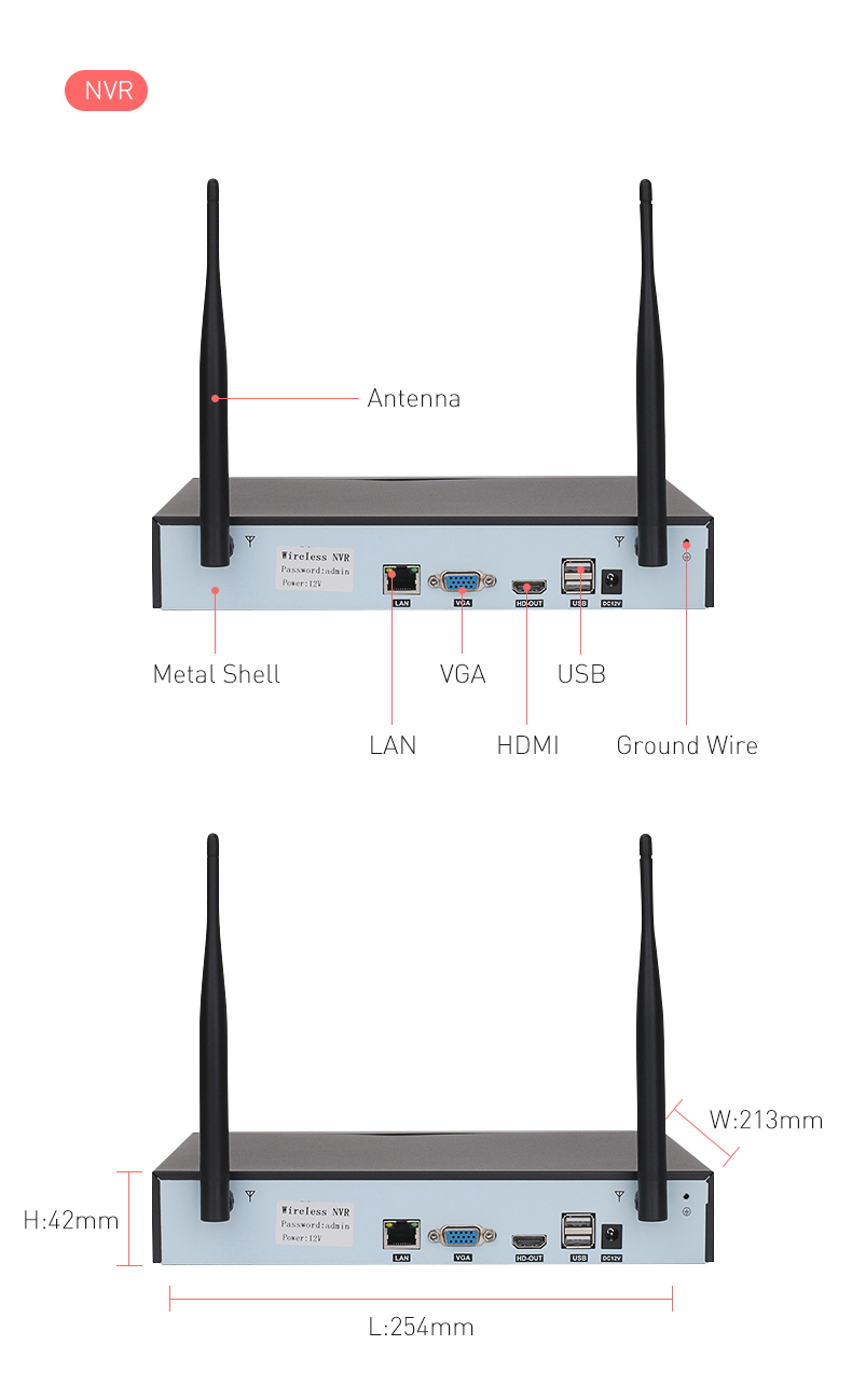 NVR CCTV System System 8Ch Network Camera