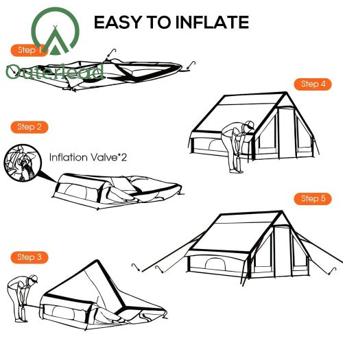 outdoor inflatable tent Outerlead 10 Person Waterproof House Inflatable Tent Supplier