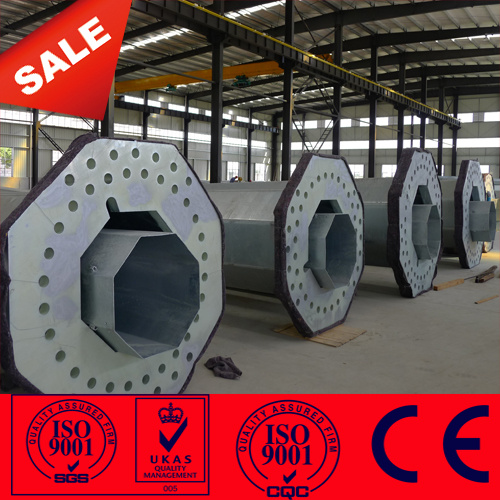 35kV Polygon Galvanizli Çelik Elektrik Güç Kutbu