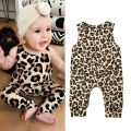 0-24M Infant Kids Boys Girls Rompers Sleeveless Cotton Leopard Print Jumpsuits Clothes Outfits