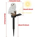 Solar Statues Resin Owl Solar LED Lights with Stake Supplier