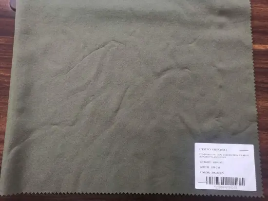 95% Poly Soft Shell Bonded With Micro Fleece