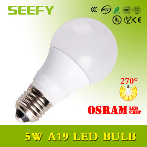 5W High Lumen LED Bulb with CE RoHS Certificate