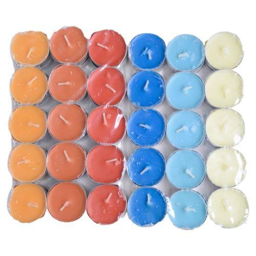 Round Shaped Pure Wax White Tea Light Candles