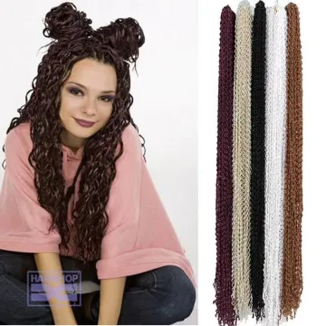 Thin Box Braid Crochet Twisted Hair ZiZi Box  24" Synthetic Braiding Hair