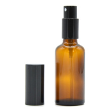 30ml 50ml 100ml amber glass bottle with mist sprayer cream lotion pump for cosmetics