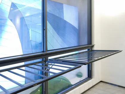 SMIRO Home aluminum sliding windows with clothes drying rack