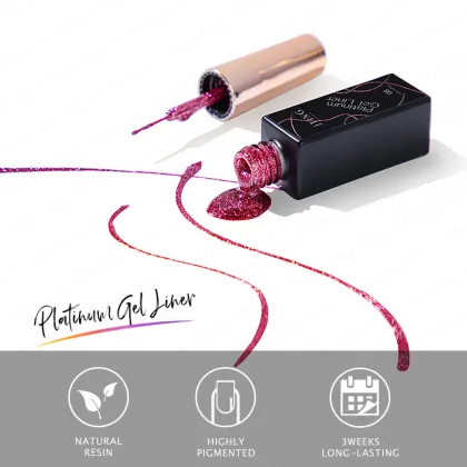 JTING 6-Color Platinum Nail Art Gel Liner Collection Set