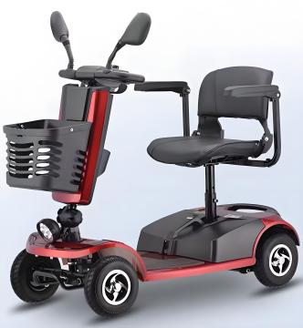 Elderly people use four wheeled vehicles for commuting