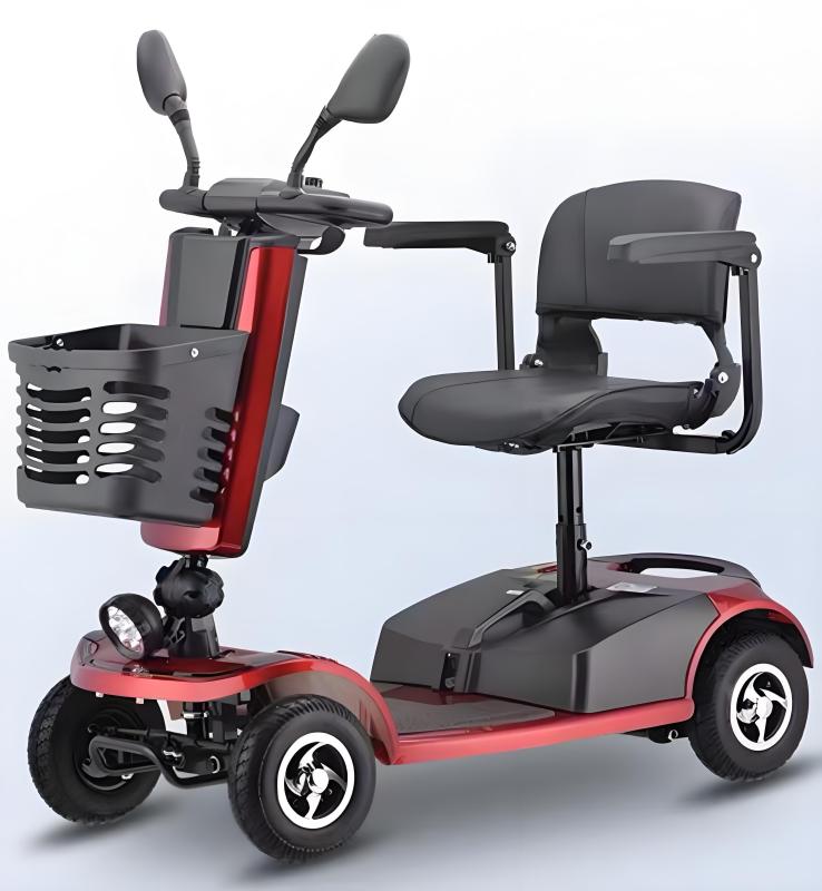 Elderly people use four wheeled vehicles for commuting