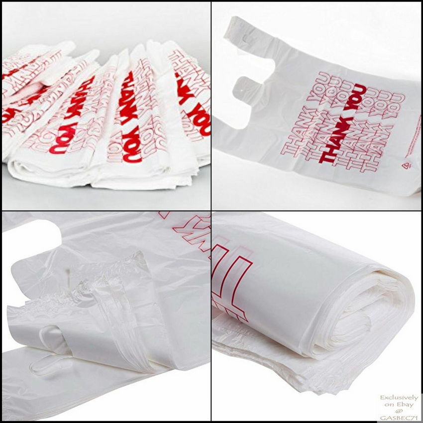 High Density T-Shirt White Plastic Grocery Bag