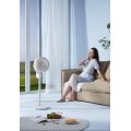 Double Blade Pedestal Fan White with Remote Control