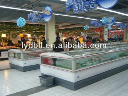1.5M Dual Glass Island freezer, glass display freezer
