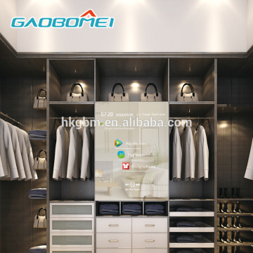 Gaobomei mini ad display stands mirror with ad management software/wifi