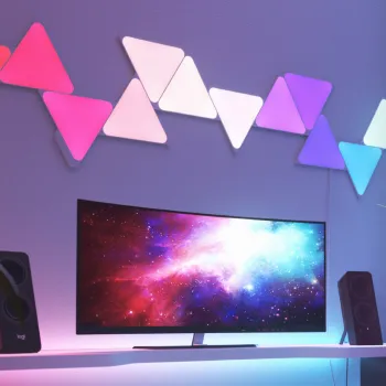 Smart WiFi Control RGBW Ceiling LED Triangle Panel Lights (9pcs/set)
