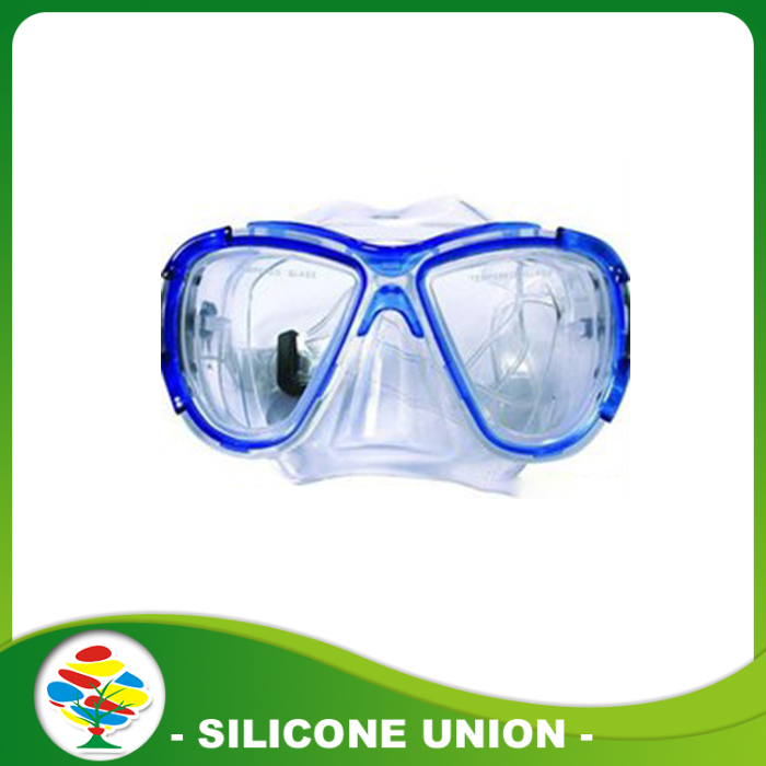 blue silicone diving glasses