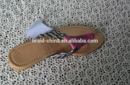 fashoion woven flip flops hot sell lady flip flops
