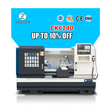 Bed Highing Highing Horatural Bed CNC Lathe Machine CK6140 dengan Kawalan FanUC