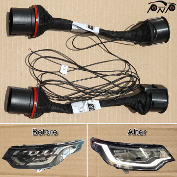 Pair Headlight Harness untuk Land Rover Discovery 5 Upgrade dari 2017 LED ke 2020 LED