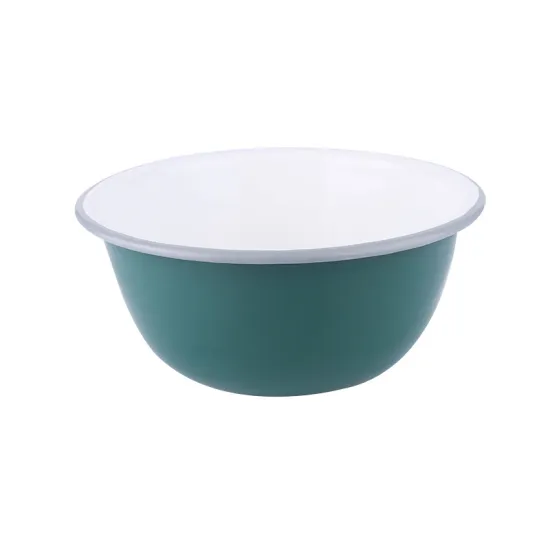 Thick Wall Metal Bowl Handmade Heat Resistant Enamel Bowl
