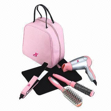Six-in-One Hair Beauty Care Set, Includes Two Brush and Super Thin Hair Straightener