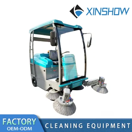 Electric Commercial Ride-On Road Sweeper