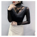 High neck fashion hollow bottoming shirt