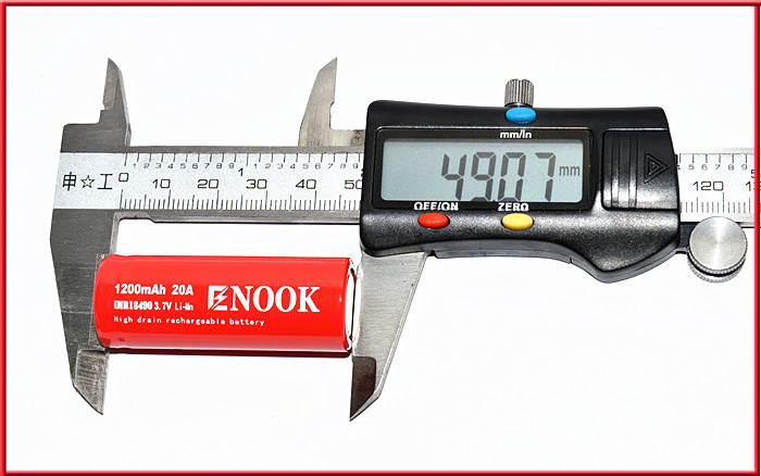 Rechargeable Cylindrical Battery18490 1200mAh 3.7V