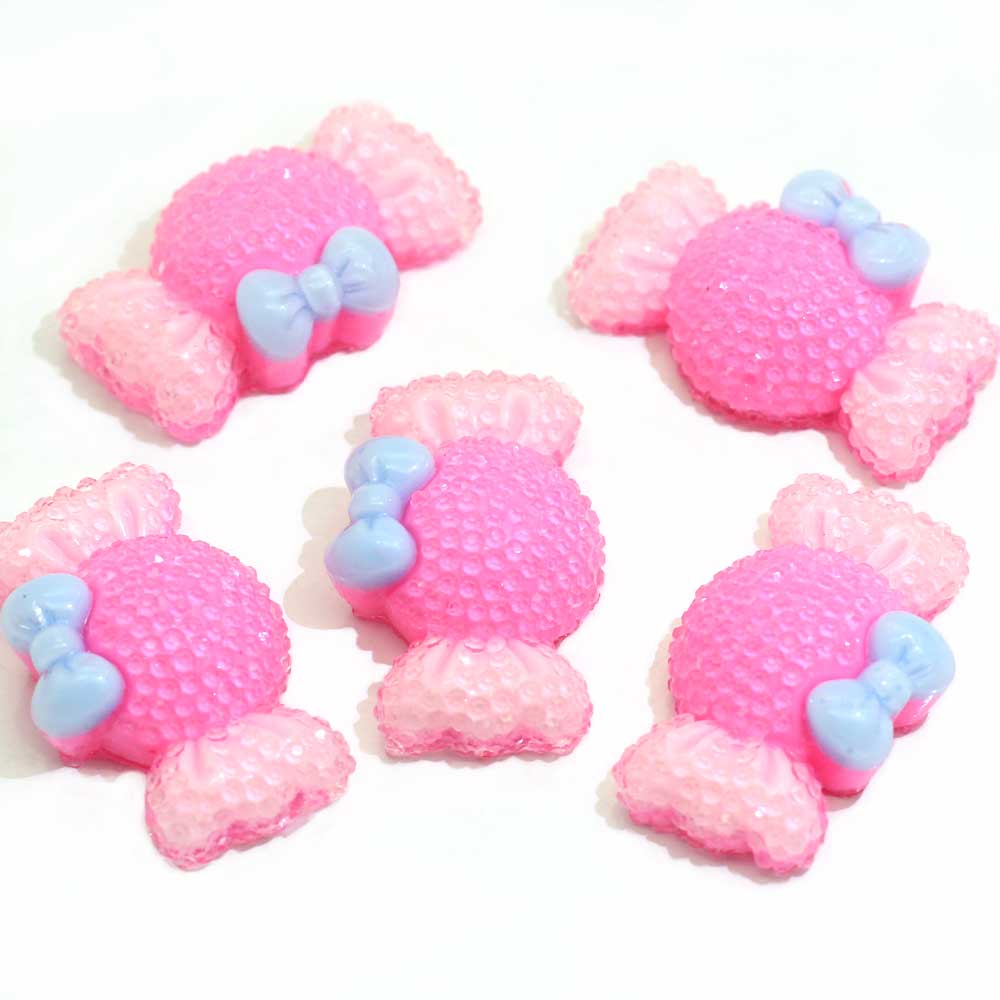 سعر المصنع Kawaii Mini Bowknot Sweet Candy Flat Back Resin Resin Cabochon DIY بها بنفسك لعبة ديكور الخرز الوحل اليدوية الحرفية ديكور