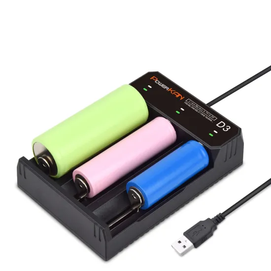 D3-newQQQ Universal Type-C Lithium Ion Battery Charger for 18650, 20700, 21700, 26650 & NiMH Batteries