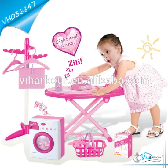 Family Housework Electric iron Play Set Toys With Light And Sound