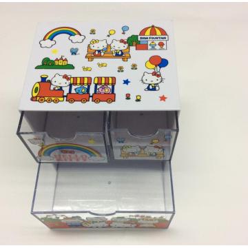 Plastic double-layer drawer storage box