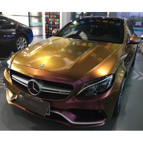 SGS Approved Gold Chameleon Vinyl Wrap