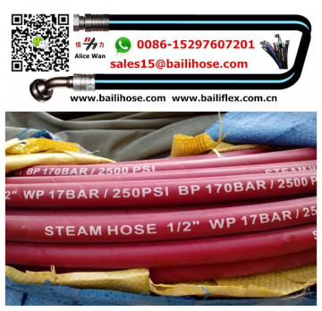 Hydraulic rubber steam hose