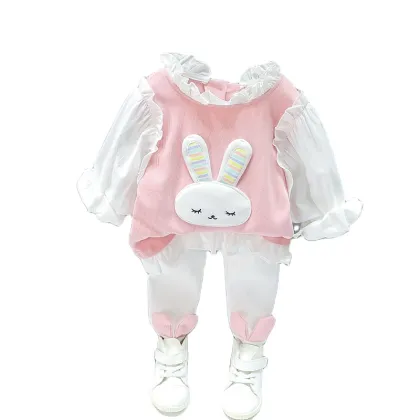 Wholesale Spring and Autumn Children's Clothing Sets: Girls' Sport Suits, Shirts & Pants