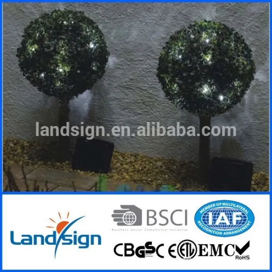 Cixi Landsign Unique Design Outdoor Decorative Holiday Tree Ball Light solar christmas ball light