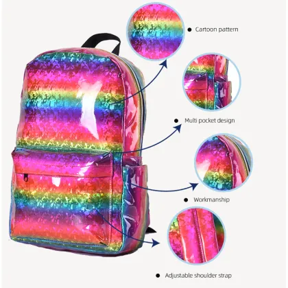 Rainbow Fantasy PU Fantasy Children's Book Bag