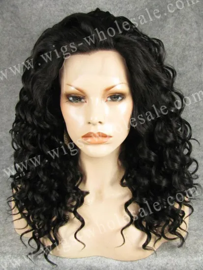 Fashionable Small Curly Dark Brown Heavy Density Synthetic Lace Front Wig
